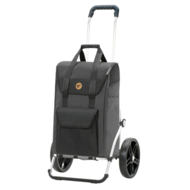 Boodschappenwagen met grote 3-spaken wielen, Royal Shopper Senta 2.0 zwart