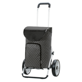 Boodschappenwagen met grote wielen  met kogellagers, Royal Shopper Famke zwart