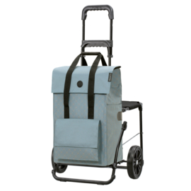 Boodschappenwagen met zitje, Komfort Shopper Lisa blauw