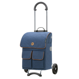 Lichte boodschappenwagen voor achter de fiets, Scala Shopper Ipek Mini blauw