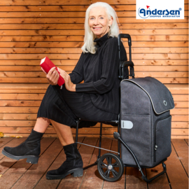 Boodschappenwagen met zitje, Komfort Shopper Ipek Maxi antraciet