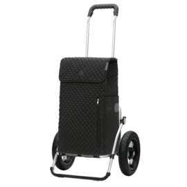 Boodschappenwagen met extra grote luchtbanden van 29 cm, Royal Shopper Lissa zwart