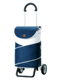 Opvouwbare boodschappenwagen van aluminium, Scala Shopper Plus Jarl Blauw