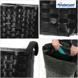 Tas Silja zwart, boodschappentas voor de boodschappenwagen van Andersen