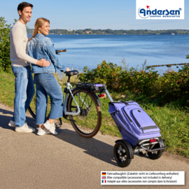 Boodschappenwagen met extra grote luchtbanden, Tura Shopper Hydro 3.0 flieder lila