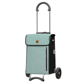 Lichte boodschappenwagen voor achter de fiets, Scala Shopper Hente mint