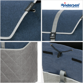 Tas Lasse blauw, boodschappentas voor de boodschappenwagen van Andersen