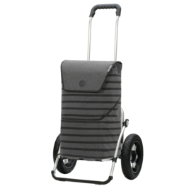 Boodschappenwagen met extra grote luchtbanden van 29 cm, Royal Shopper Jelke antraciet