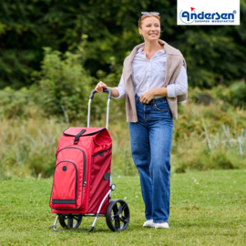 Boodschappenwagen met grote 3-spaken wielen, Royal Shopper Hydro 3.0 rood