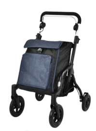 Boodschappenwagen en rollator in één met 4 wielen
