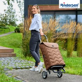 Zeer lichte boodschappenwagen van aluminium, Scala Shopper Plus Hilma mousse