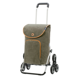 Opvouwbare boodschappenwagen voor de trap, Royal Traploper Shopper Marta olijf