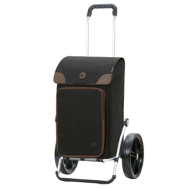 Boodschappenwagen met extra grote kogellager-wielen van 29 cm, Royal Shopper Holk zwart