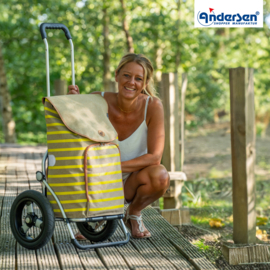 Boodschappenwagen met extra grote luchtbanden van 29 cm, Royal Shopper Elske geel