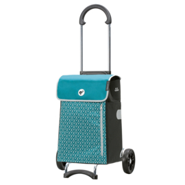 Lichte boodschappenwagen voor achter de fiets, Scala Shopper Teda petrol
