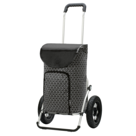 Boodschappenwagen met extra grote luchtbanden van 29 cm, Royal Shopper Famke zwart