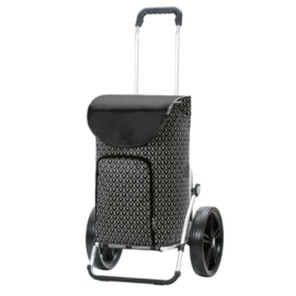 Boodschappenwagen met extra grote kogellager-wielen van 29 cm, Royal Shopper Famke zwart