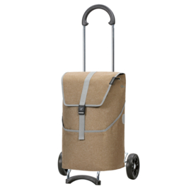 Lichte boodschappenwagen voor achter de fiets, Scala Shopper Mikkel beige