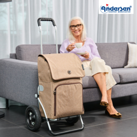 Boodschappenwagen met luchtbanden, Royal Shopper Ipek Maxi zand