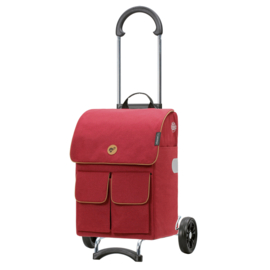 Lichte boodschappenwagen voor achter de fiets, Scala Shopper Ipek Mini rood