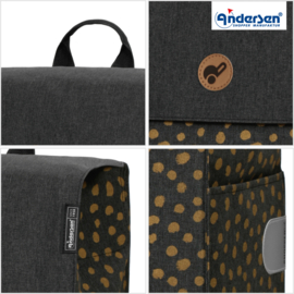 Tas Fita zwart, boodschappentas voor de boodschappenwagen van Andersen