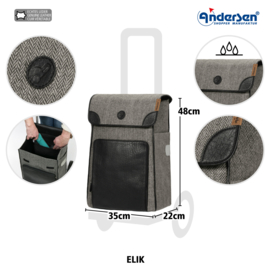 Tas Elik zwart, boodschappentas voor de boodschappenwagen van Andersen