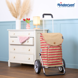 Boodschappenwagen met grote wielen met kogellagers, Royal Shopper Eske rood