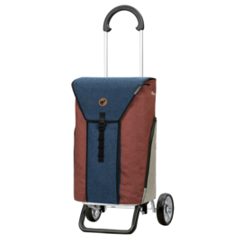 Zeer lichte boodschappenwagen van aluminium, Scala Shopper Plus Oli.P 2.0 blauw