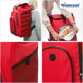 Boodschappenwagen met grote 3-spaken wielen, Royal Shopper Hydro 3.0 rood