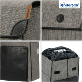 Tas Elik zwart, boodschappentas voor de boodschappenwagen van Andersen