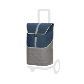 Tas Lasse blauw, boodschappentas voor de boodschappenwagen van Andersen