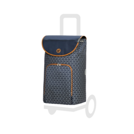 Tas Famke blauw, boodschappentas voor de boodschappenwagen van Andersen