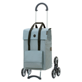 Opvouwbare boodschappentrolley voor de trap, Scala Traploper Shopper Lisa blauw