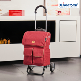 Zeer lichte boodschappenwagen van aluminium, Scala Shopper Plus Ipek Mini rood