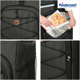 Tas Fado 2.1 zwart, boodschappentas voor de boodschappenwagen van Andersen