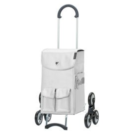 Opvouwbare boodschappentrolley voor de trap, Scala Traploper Shopper Abbo zilver
