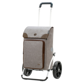 Boodschappenwagen met grote 3-spaken wielen, Royal Shopper Holk grijs