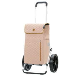 Boodschappenwagen met extra grote kogellager-wielen van 29 cm, Royal Shopper Lissa zand
