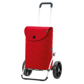 Boodschappenwagen met grote 3-spaken wielen, Royal Shopper Hilma rood