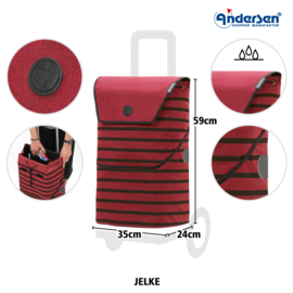 Opvouwbare boodschappentrolley voor de trap, Scala Traploper Shopper Jelke bordeaux