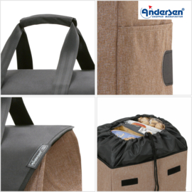Boodschappenwagen met grote 3-spaken wielen, Royal Shopper Senta 2.0 zand