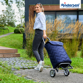 Zeer lichte boodschappenwagen van aluminium, Scala Shopper Plus Hilma blauw