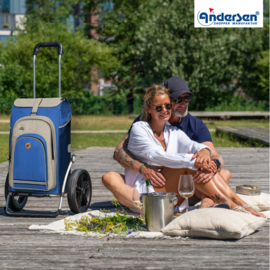 Boodschappenwagen met extra grote kogellager-wielen van 29 cm, Royal Shopper Hydro 2.1 blauw