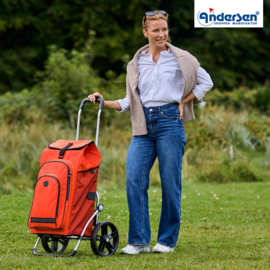 Boodschappenwagen met grote 3-spaken wielen, Royal Shopper Hydro 3.0 oranje