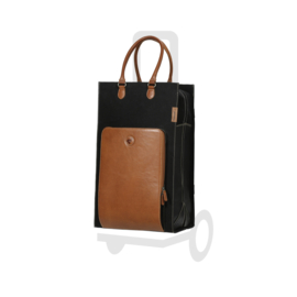Tas Charu bruin, boodschappentas voor de boodschappenwagen van Andersen