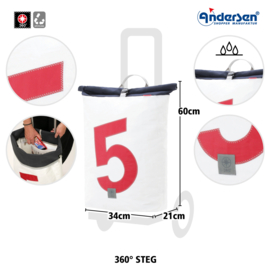Boodschappenwagen met extra grote luchtbanden van 29 cm, Royal Shopper 360° Steg 5