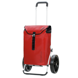 Boodschappenwagen met extra grote kogellager-wielen van 29 cm, Royal Shopper Ortlieb rood