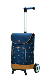 Lichte boodschappenwagen om te duwen of trekken, Unus Shopper Fun Holm Blauw