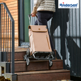 Opvouwbare boodschappenwagen voor de trap, Royal Traploper Shopper Lissa zand