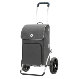 Boodschappenwagen met grote 3-spaken wielen, Royal Shopper Ipek Maxi antraciet